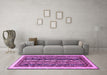 Machine Washable Abstract Purple Modern Area Rugs in a Living Room, wshabs565pur