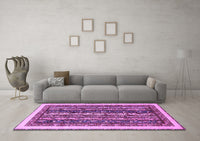 Machine Washable Abstract Purple Modern Rug, wshabs565pur