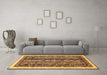 Machine Washable Abstract Brown Modern Rug in a Living Room,, wshabs565brn