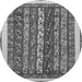 Round Abstract Gray Modern Rug, abs565gry