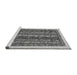 Sideview of Machine Washable Abstract Gray Modern Rug, wshabs565gry