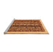 Sideview of Machine Washable Abstract Orange Modern Area Rugs, wshabs565org