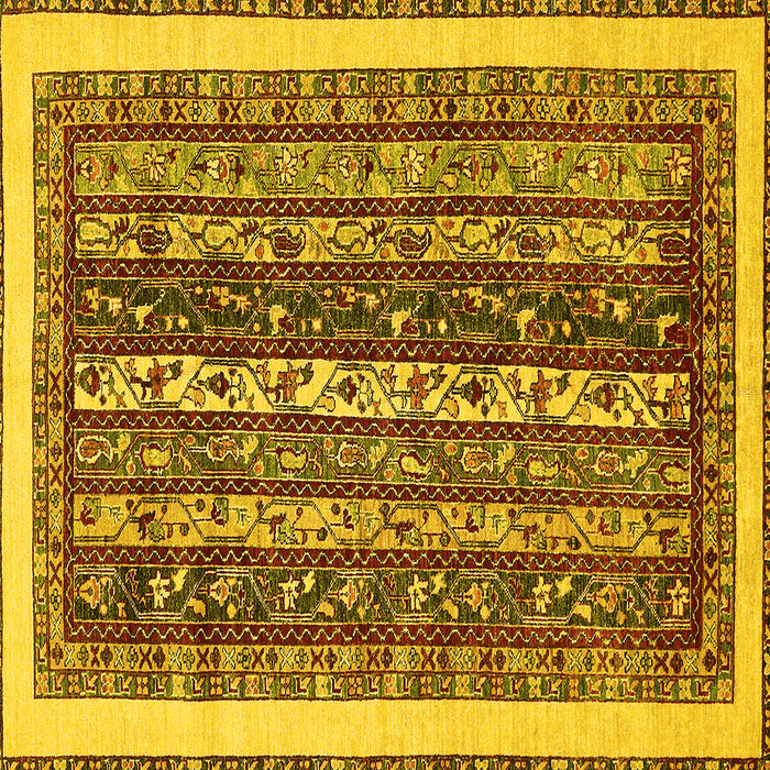 Square Abstract Yellow Modern Rug, abs565yw