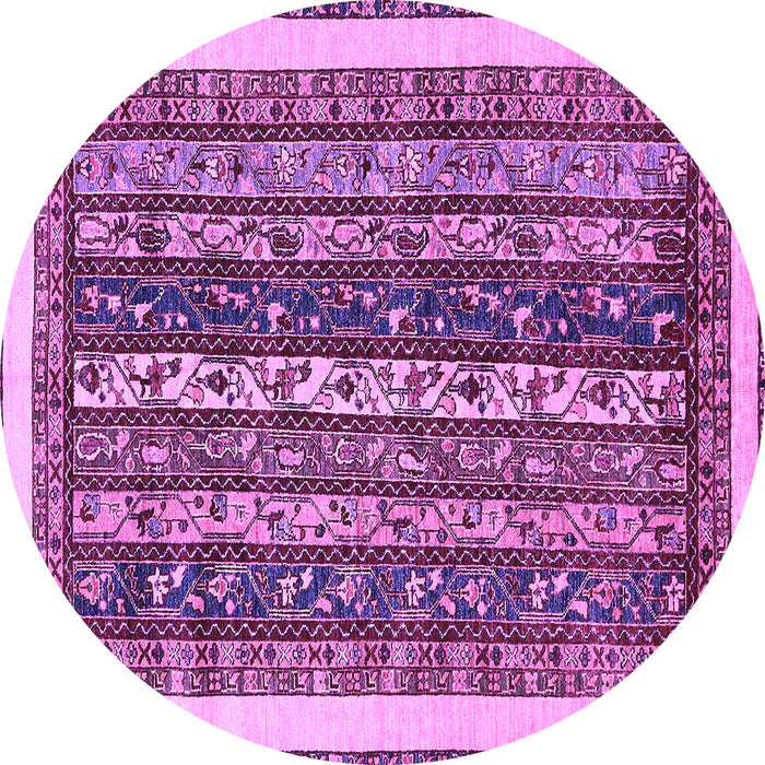 Round Machine Washable Abstract Purple Modern Area Rugs, wshabs565pur