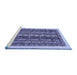 Sideview of Machine Washable Abstract Blue Modern Rug, wshabs565blu