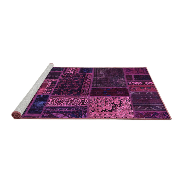 Sideview of Machine Washable Oriental Purple Modern Area Rugs, wshabs5660pur