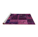 Sideview of Machine Washable Oriental Purple Modern Area Rugs, wshabs5660pur