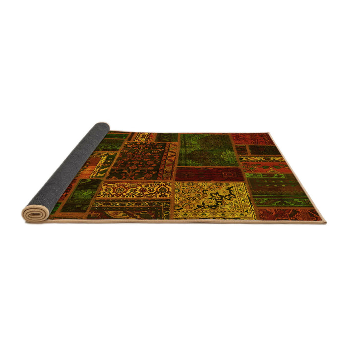 Sideview of Oriental Yellow Modern Rug, abs5660yw
