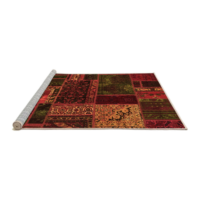 Sideview of Machine Washable Oriental Orange Modern Area Rugs, wshabs5660org