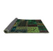 Sideview of Oriental Turquoise Modern Rug, abs5660turq