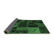 Sideview of Oriental Emerald Green Modern Rug, abs5660emgrn