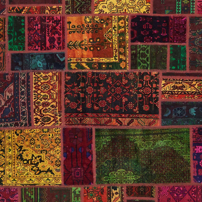 Machine Washable Abstract Saddle Brown Rug, wshabs5660