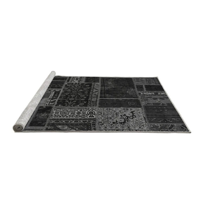Sideview of Machine Washable Oriental Gray Modern Rug, wshabs5660gry