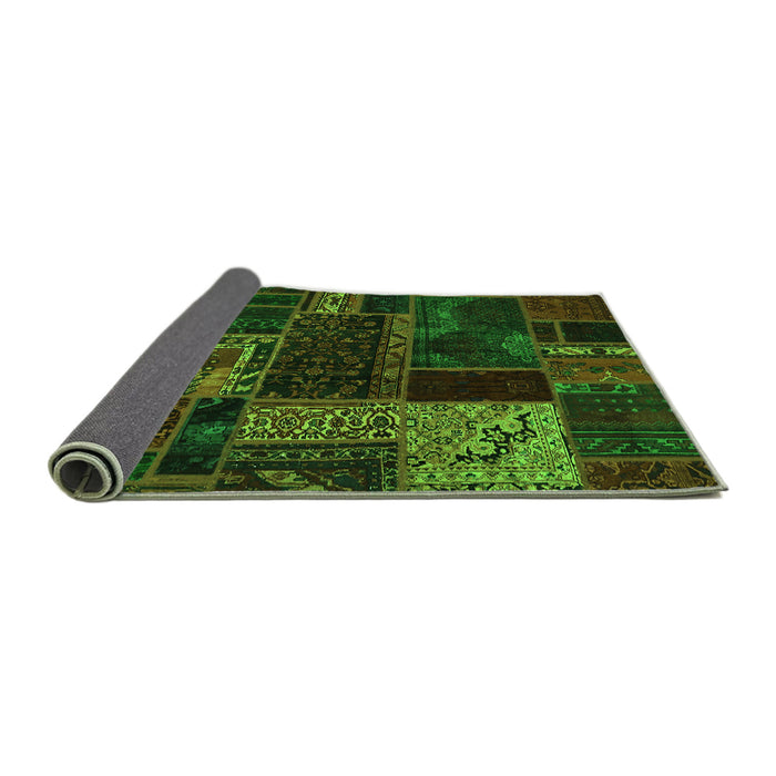 Sideview of Oriental Green Modern Rug, abs5660grn