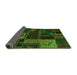 Sideview of Oriental Green Modern Rug, abs5660grn