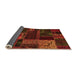 Sideview of Oriental Orange Modern Rug, abs5660org