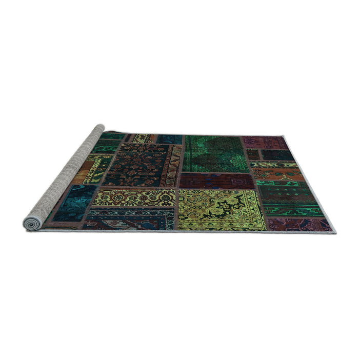 Sideview of Machine Washable Oriental Light Blue Modern Rug, wshabs5660lblu