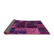 Sideview of Oriental Purple Modern Rug, abs5660pur