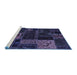 Sideview of Machine Washable Oriental Blue Modern Rug, wshabs5660blu