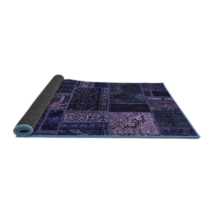 Sideview of Oriental Blue Modern Rug, abs5660blu