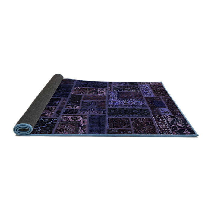 Sideview of Oriental Blue Modern Rug, abs5661blu