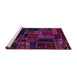 Sideview of Machine Washable Oriental Purple Modern Area Rugs, wshabs5661pur