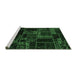 Sideview of Machine Washable Oriental Emerald Green Modern Area Rugs, wshabs5661emgrn