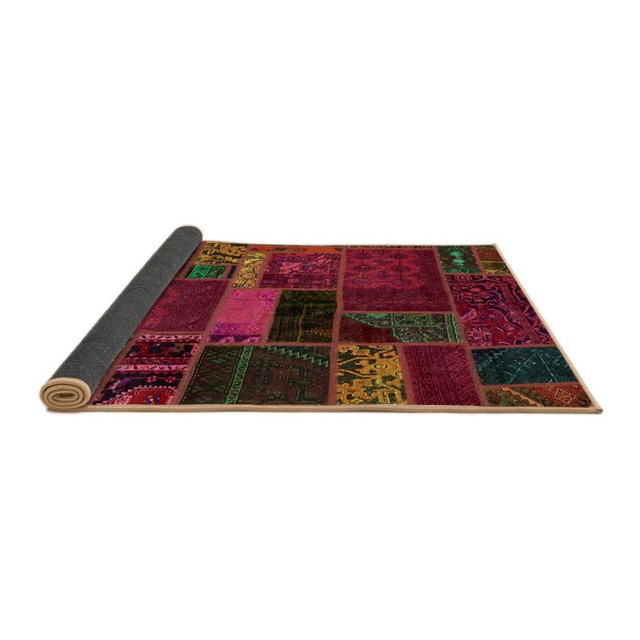 Sideview of Abstract Saddle Brown Oriental Rug, abs5662