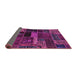 Sideview of Oriental Purple Modern Rug, abs5662pur