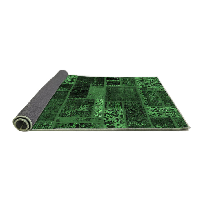 Sideview of Oriental Emerald Green Modern Rug, abs5662emgrn