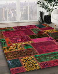 Abstract Saddle Brown Oriental Rug, abs5662