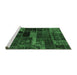 Sideview of Machine Washable Oriental Emerald Green Modern Area Rugs, wshabs5662emgrn