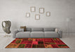 Machine Washable Oriental Orange Modern Area Rugs in a Living Room, wshabs5662org