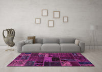 Machine Washable Oriental Purple Modern Rug, wshabs5662pur