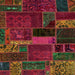 Square Abstract Saddle Brown Oriental Rug, abs5662