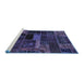 Sideview of Machine Washable Oriental Blue Modern Rug, wshabs5662blu