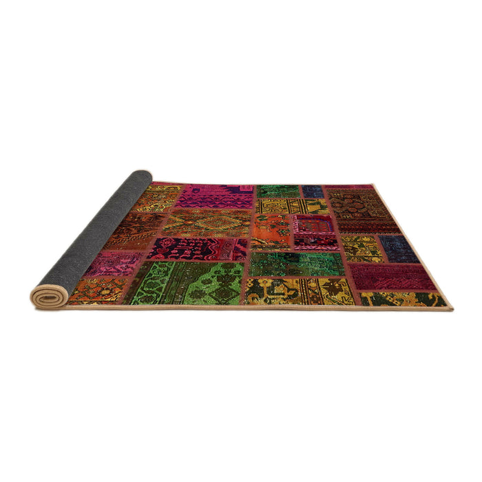 Sideview of Abstract Saddle Brown Oriental Rug, abs5663