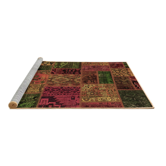 Sideview of Machine Washable Oriental Brown Modern Rug, wshabs5663brn