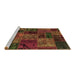 Sideview of Machine Washable Oriental Brown Modern Rug, wshabs5663brn