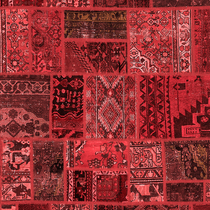 Machine Washable Oriental Red Modern Rug, wshabs5663red