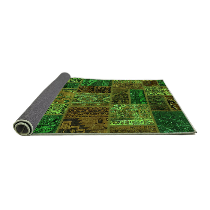 Sideview of Oriental Green Modern Rug, abs5663grn