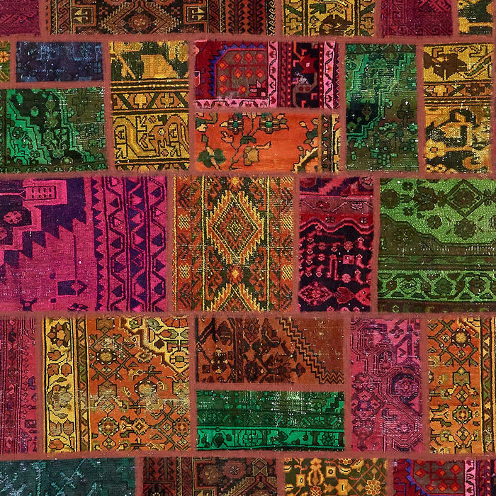 Abstract Saddle Brown Oriental Rug, abs5663