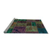 Sideview of Machine Washable Oriental Light Blue Modern Rug, wshabs5663lblu