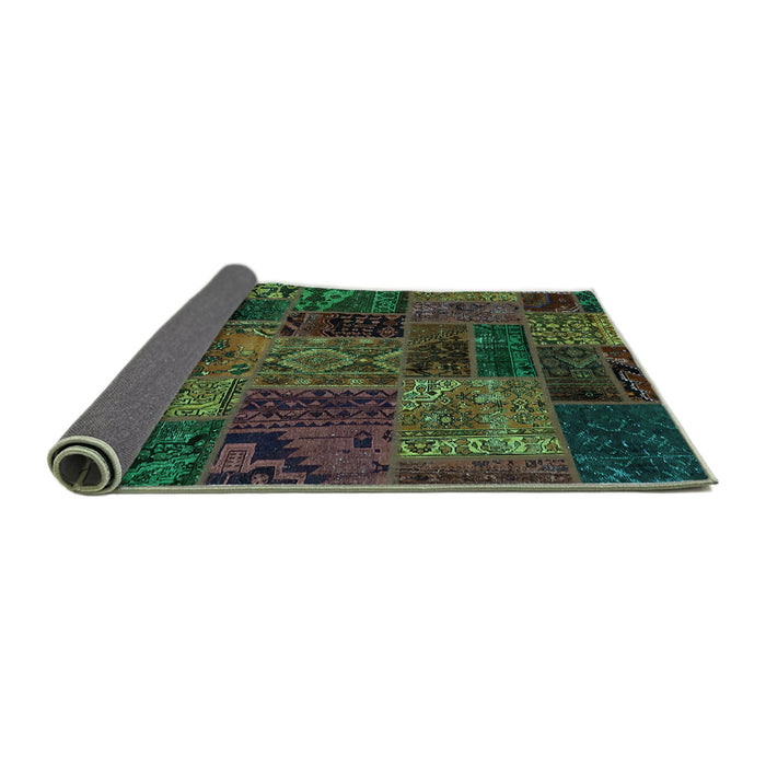 Sideview of Oriental Turquoise Modern Rug, abs5663turq