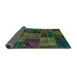 Sideview of Oriental Turquoise Modern Rug, abs5663turq