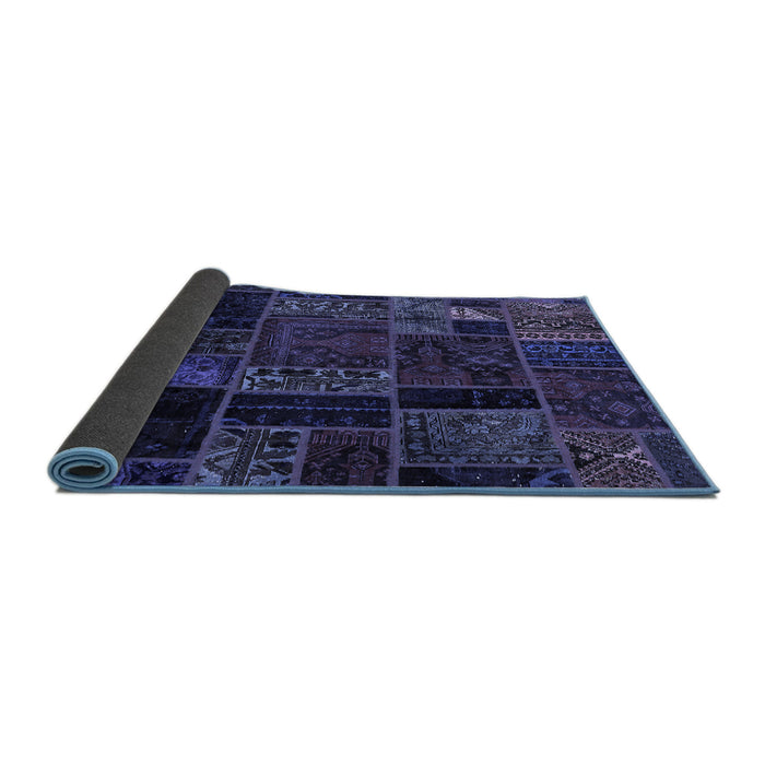 Sideview of Oriental Blue Modern Rug, abs5664blu