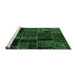 Sideview of Machine Washable Oriental Emerald Green Modern Area Rugs, wshabs5664emgrn