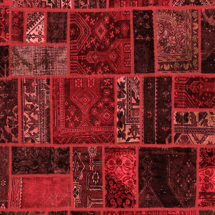 Machine Washable Oriental Red Modern Rug, wshabs5664red