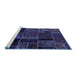 Sideview of Machine Washable Oriental Blue Modern Rug, wshabs5664blu