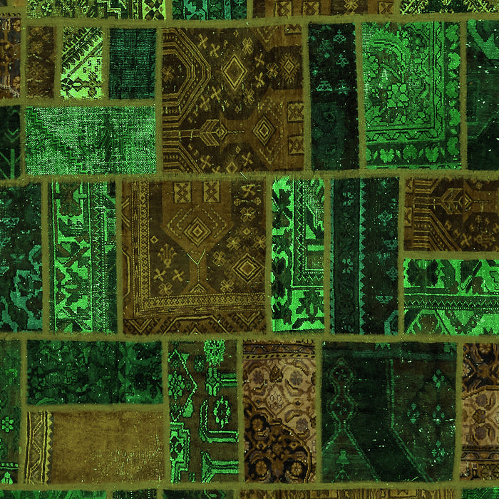 Machine Washable Oriental Green Modern Area Rugs, wshabs5664grn